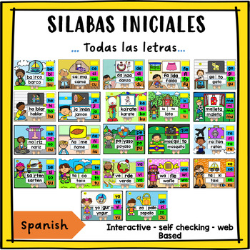 Preview of Sílabas en  español Boom Cards | Spanish Syllables