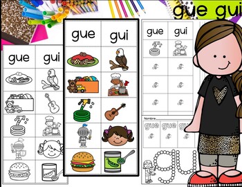 Sílabas: gue gui by Kindergarten Maestra | TPT
