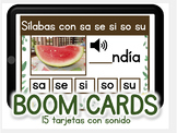 Silabas iniciales letra Ss Boom Cards