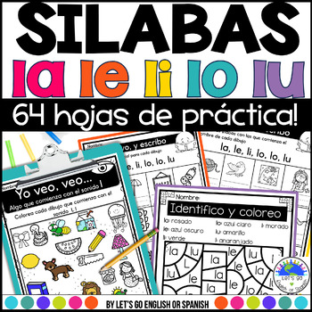 Preview of Silabas letra L  la le li lo lu  | Letra de la semana Hojas de trabajo
