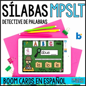 Preview of Sílabas MPSLT | Completa la palabra |SYLLABLE MATCH - BOOM CARDS