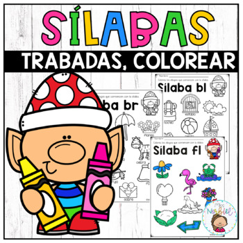 SILABAS TRABADAS páginas de colorear, Spanish blends coloring pages