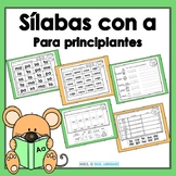 Silabas y palabras con a /  Lectura y escritura / Spanish 