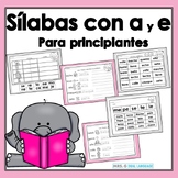 Silabas y palabras con e /  Lectura y escritura / Spanish 