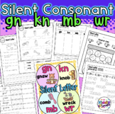 Silent Consonant Letter Worksheets gn kn mb wr