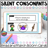 Silent Consonants Read and Match Sentences Boom Cards