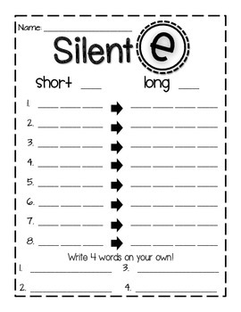 1 e grade magic worksheet Teachers Pay by Kaila E Teachers Silent   Jones