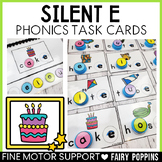 Silent e CVCe Word Work Phonics Task Cards Long Vowels A, 