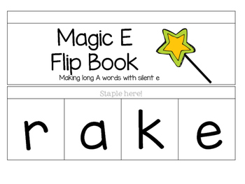 CVCe Word Flip Books/ Magic-e /  Flip book, Magic e words, Magic e