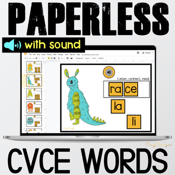 Preview of Silent E Games Activities CVCe Words Practice for Google Classroom