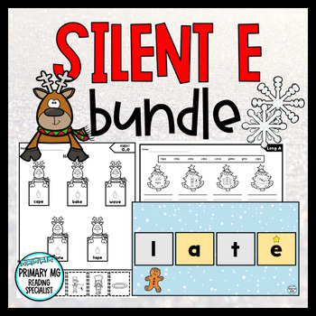 Preview of Silent E Holiday BUNDLE | Christmas Magic E | Digital and Worksheets