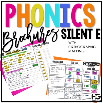 Preview of Silent E Phonics Brochures SET 2 | Decodable Fluency Passages and Comprehension