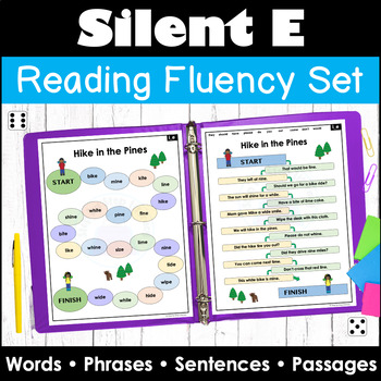 Preview of Silent E Reading Fluency Passages Magic E Decodable Drills for Orton Gillingham
