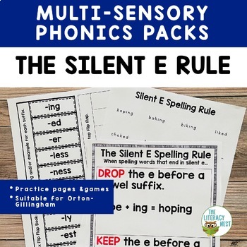 Preview of Orton-Gillingham Spelling Rule: Silent E Rule Multisensory Activities