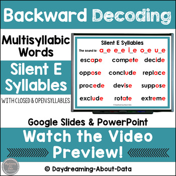 Preview of Silent E Syllables Backward Decoding With Open and Closed Syllables