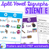 Silent E Worksheet Pack - Long Vowel A, I, O, U Silent E W