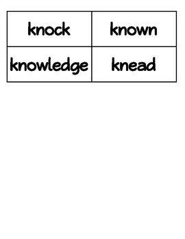 silent k words by miss oquinn teachers pay teachers