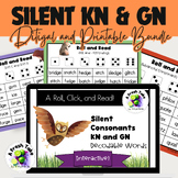Silent KN & GN Words/Sentences Roll & Read |Phonics Games|