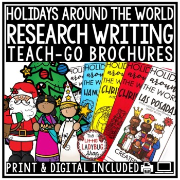 Preview of Winter Holidays Christmas Around The World Research Project December Activities