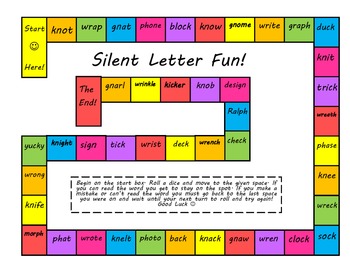Silent Letter Digraph Game (ck, kn, gn, ph, and wr) by Jamie Marshall