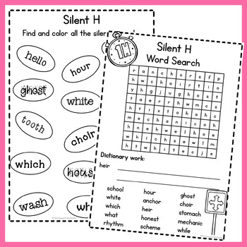 silent letter h worksheets by the support butterfly tpt