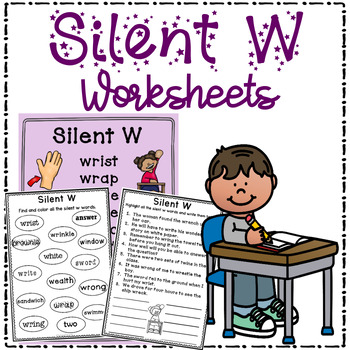 Preview of Silent Letter W Worksheets