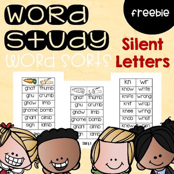 Preview of Silent Letter Word Sorts