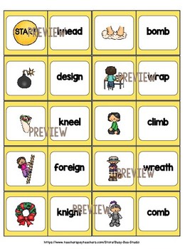 Silent Letters Game by Busy Bee Studio | Teachers Pay Teachers