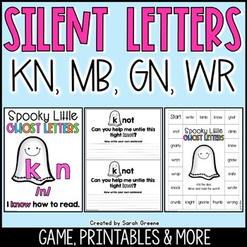 Preview of Silent Letters KN, WR, GN, MB Center, Game & Printables