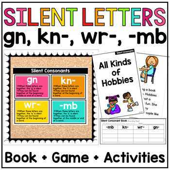 Preview of Silent Letters  Worksheets Silent Consonants Games and Activities | KN WR MB WR