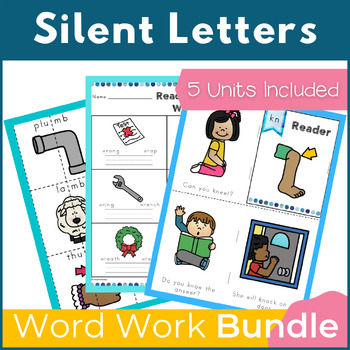 Preview of Silent Letters and Ghost Letters Word Work and Activities Bundle