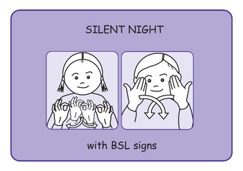 Preview of Silent Night Christmas Song with BSL Signs (British Sign Language)