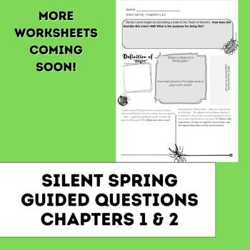 Preview of Silent Spring Chapters 1 & 2 Guided Questions