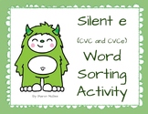 Silent e (CVC and CVCe) Word Sort