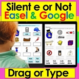 Silent e Easel Activities & Google Slides Digital Set 1 Sc