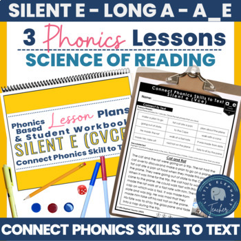 Preview of Silent e Long A - LETRS Phonics Word Recognition Lesson Plans for Older Students