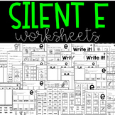 Silent e Worksheets Distance Learning