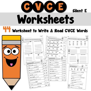 Preview of Silent e Worksheets CVCE