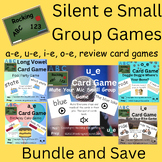 Silent e (cvce) small group phonics game bundle: a_e, o_e,