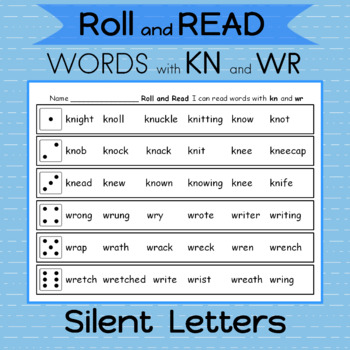 grade 1st soft worksheets c Games Roll wr ROLL letters Silent and READ and kn 2 and