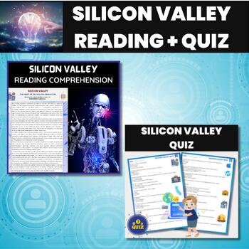 Preview of Silicon Valley Reading and Quiz Activities Bundle | Tech Reading and Assessment