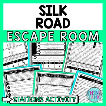 Preview of Silk Road Escape Room Stations - Reading Comprehension Activity - Ancient China