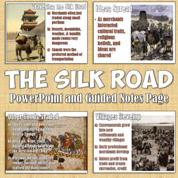 Preview of Silk Road PowerPoint and Guided Notes Pages