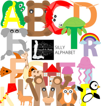 Silly Alphabet Clipart by Soumara Siddiqui | TPT