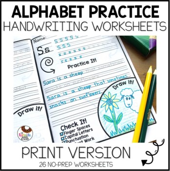 Preview of Silly Alphabet Handwriting Worksheets - PRINT