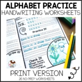 Silly Alphabet Handwriting Worksheets - PRINT