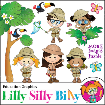 Preview of Clipart Safari Rain Forest {Lilly Silly Billy}