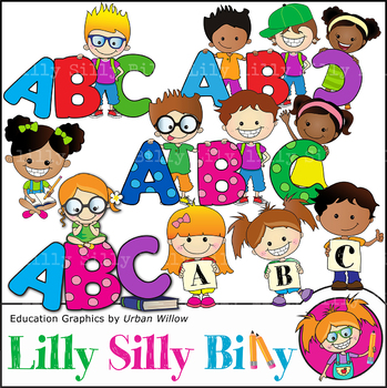 Preview of Clipart Spelling {Lilly Silly Billy}