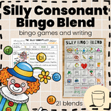 Silly Bingo Game & Writing - Beginning Consonant Blends - 
