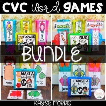 Preview of Short Vowel Word Work Games (Editable)